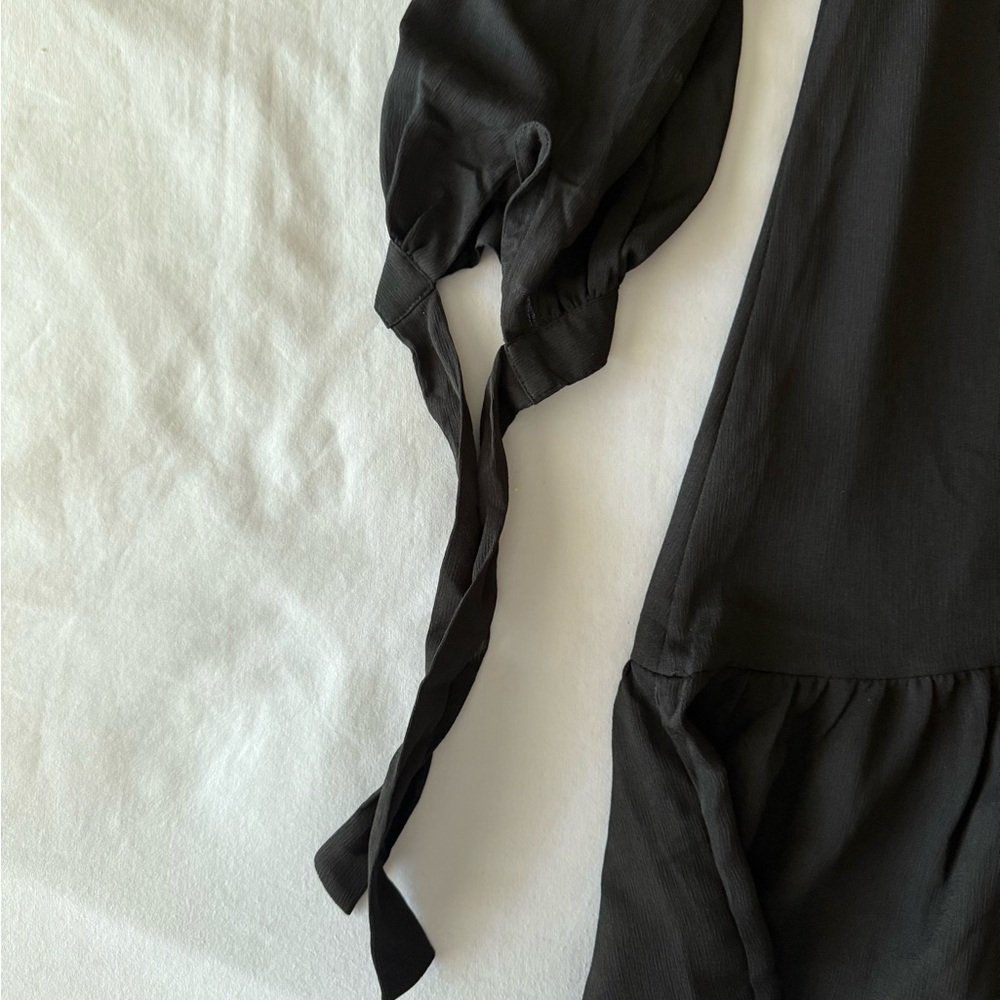 Ann Taylor Black Dress with Geometric Embroidery - Picture 7 of 12